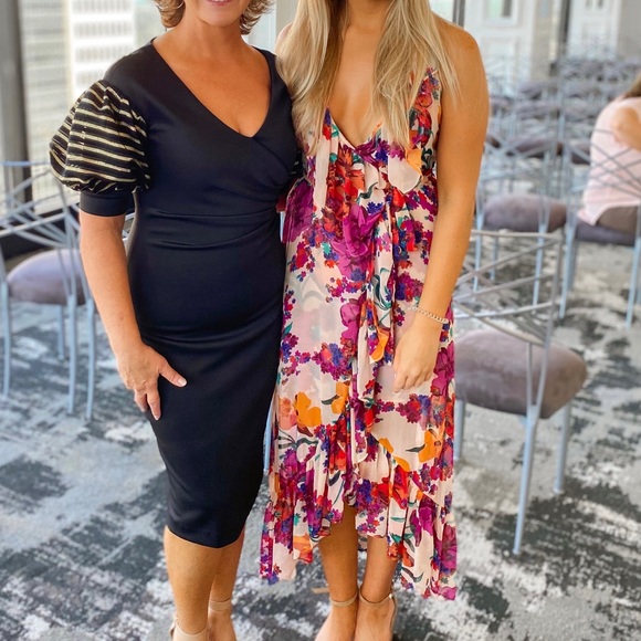 MISA LOS ANGELES Melany Dress in Burgundy Floral - Picture 6 of 6